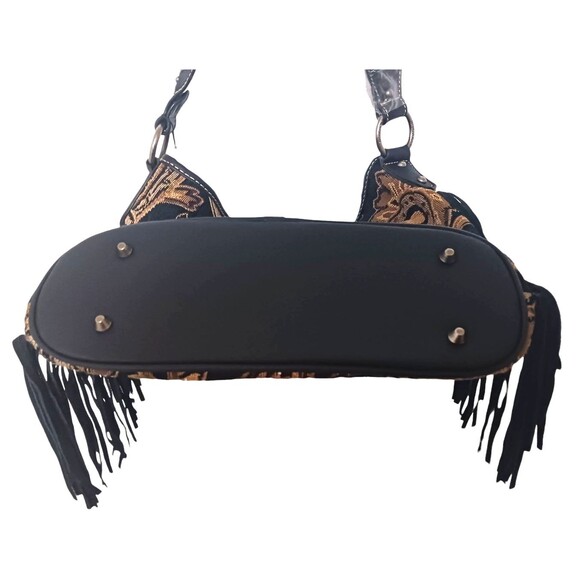 NEW Montana West Tapestry Shoulder Bag Fringed Studded Concealed Carry Handbag - Picture 10 of 10